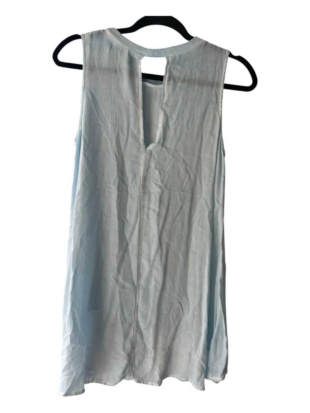 Anthropologie Cloth & Stone Top Women’s S Light Blue Sleeveless High Low Tissue - Picture 4 of 10